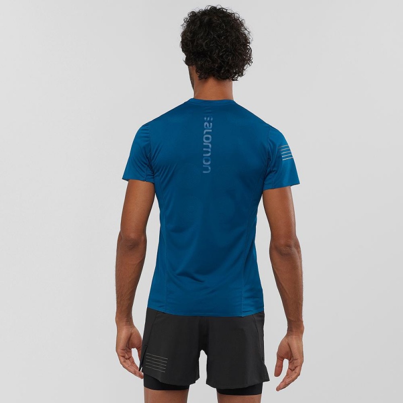 Salomon S Lab Nso Tee M Oberteile Herren Blau | 12953-IZGP