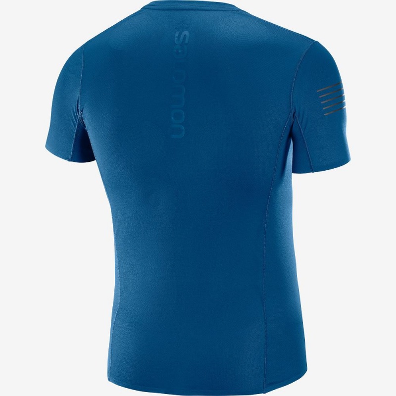 Salomon S Lab Nso Tee M Oberteile Herren Blau | 12953-IZGP