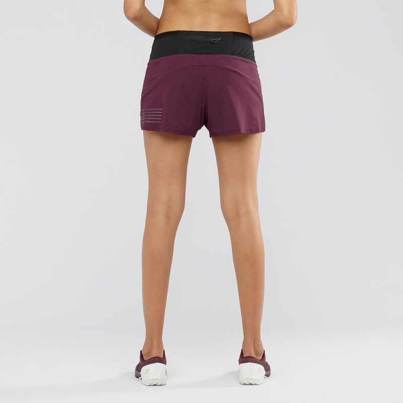 Salomon Sense Kurze Hose Damen Lila | 45639-KQRJ