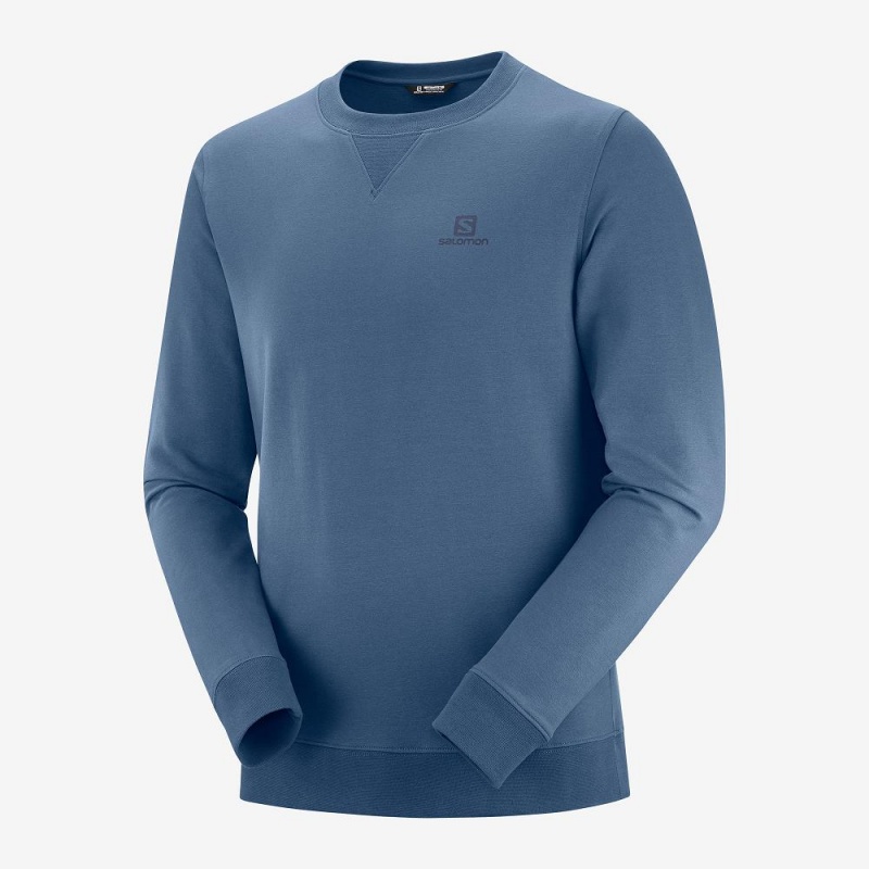 Salomon Shift Crewneck M Pullover Herren Navy | 10398-YGWH