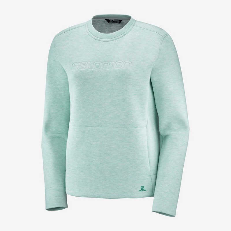 Salomon Sight Crew Neck W Pullover Damen Grün | 35279-OVGK