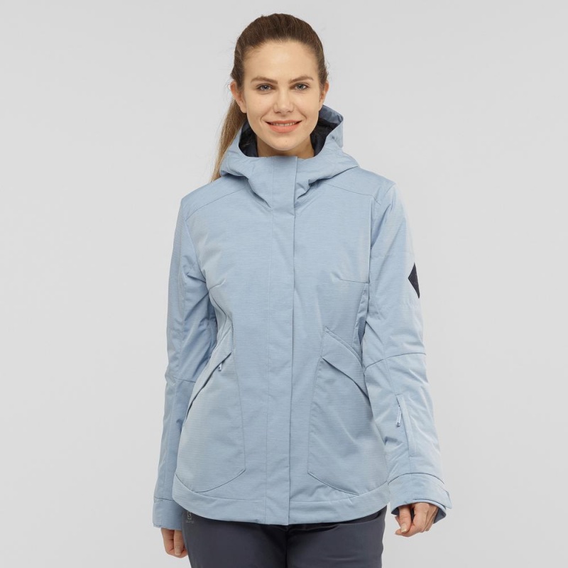 Salomon Snow Rebel Skijacken Damen Blau | 79480-GAOR