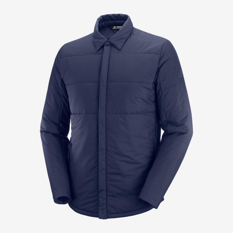 Salomon Snowshelter Insulated Shirt M Jacke Herren Navy | 70385-DJHY