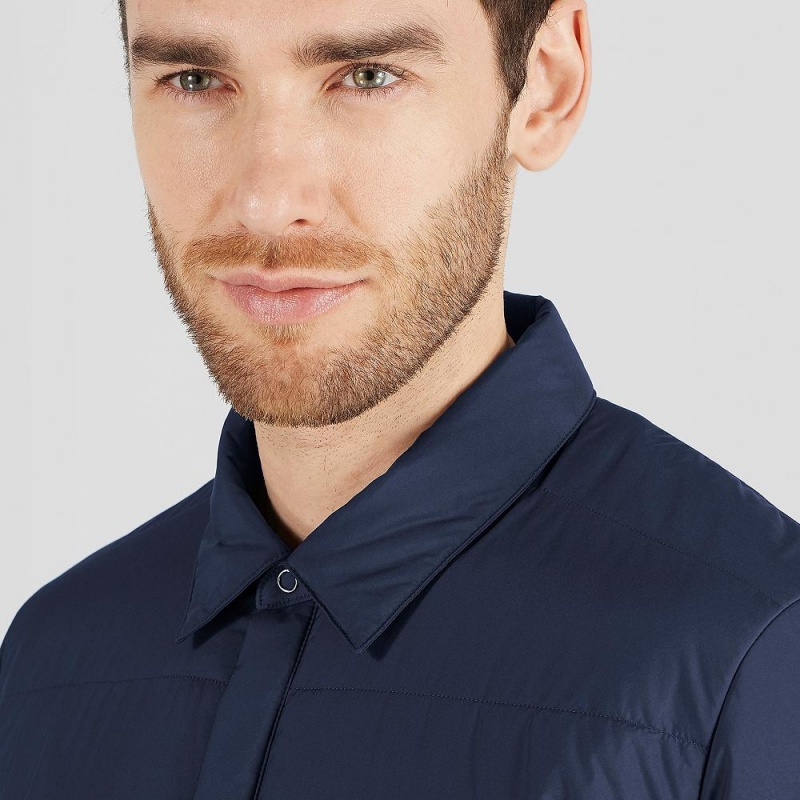 Salomon Snowshelter Insulated Shirt M Jacke Herren Navy | 70385-DJHY