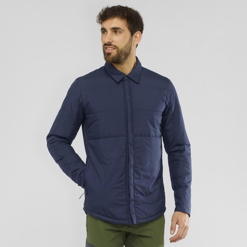 Salomon Snowshelter Insulated Shirt M Jacke Herren Navy | 70385-DJHY