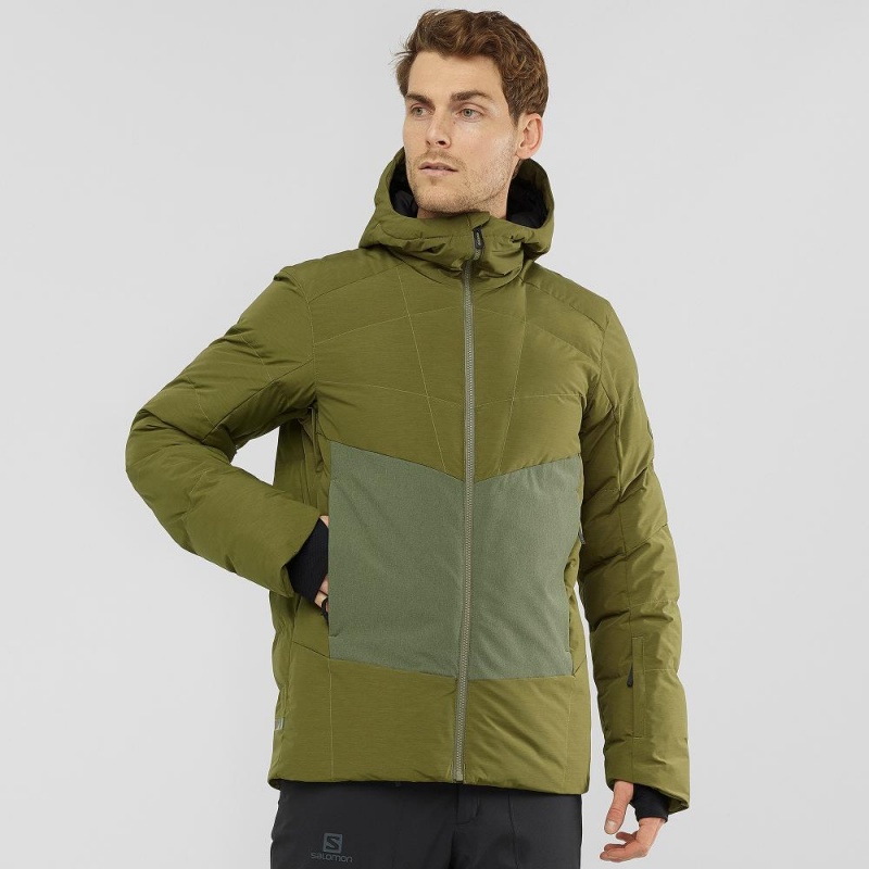 Salomon Snowshelter Jacket M Skijacken Herren Grün | 38672-JQFD