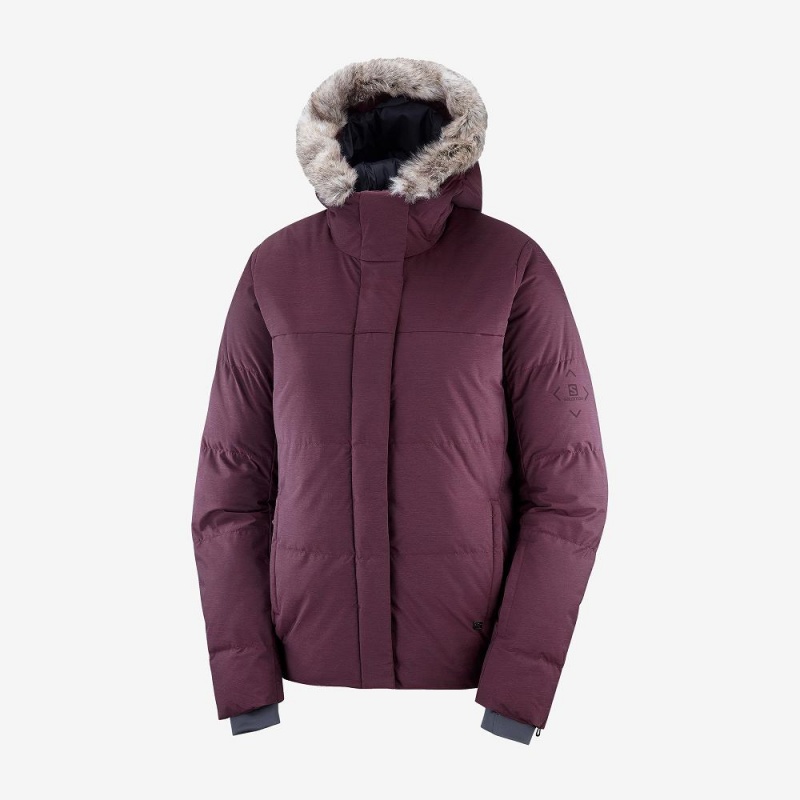 Salomon Snuggly Warm Jacket W Skijacken Damen Lila | 47965-WEZR