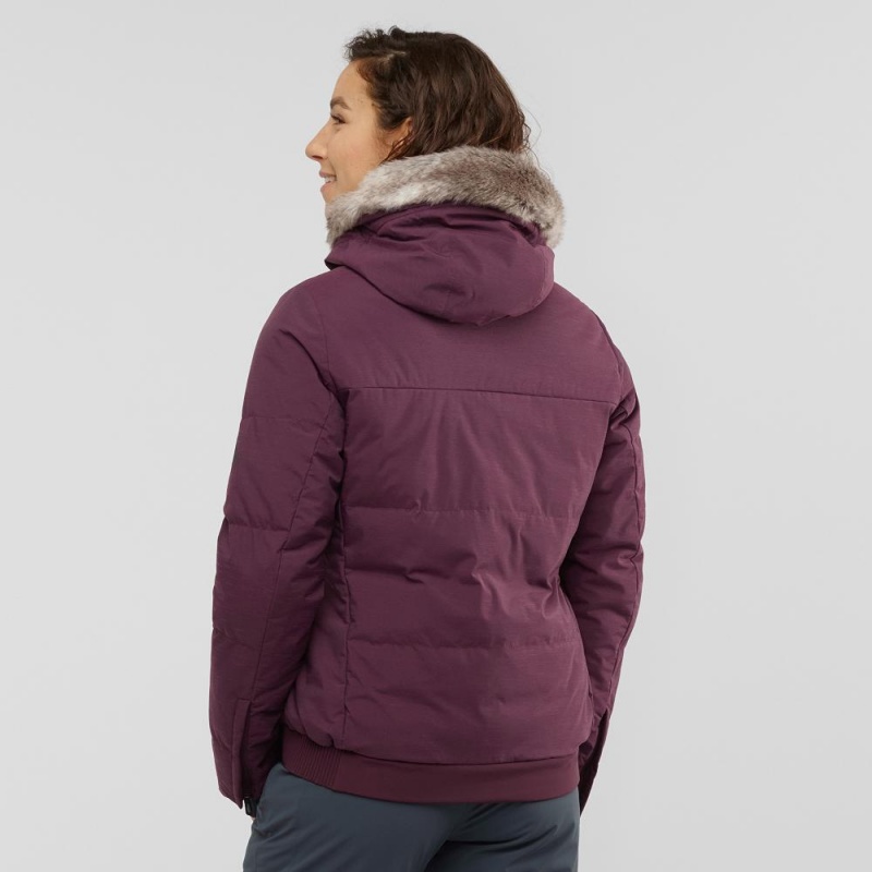 Salomon Snuggly Warm Jacket W Skijacken Damen Lila | 47965-WEZR