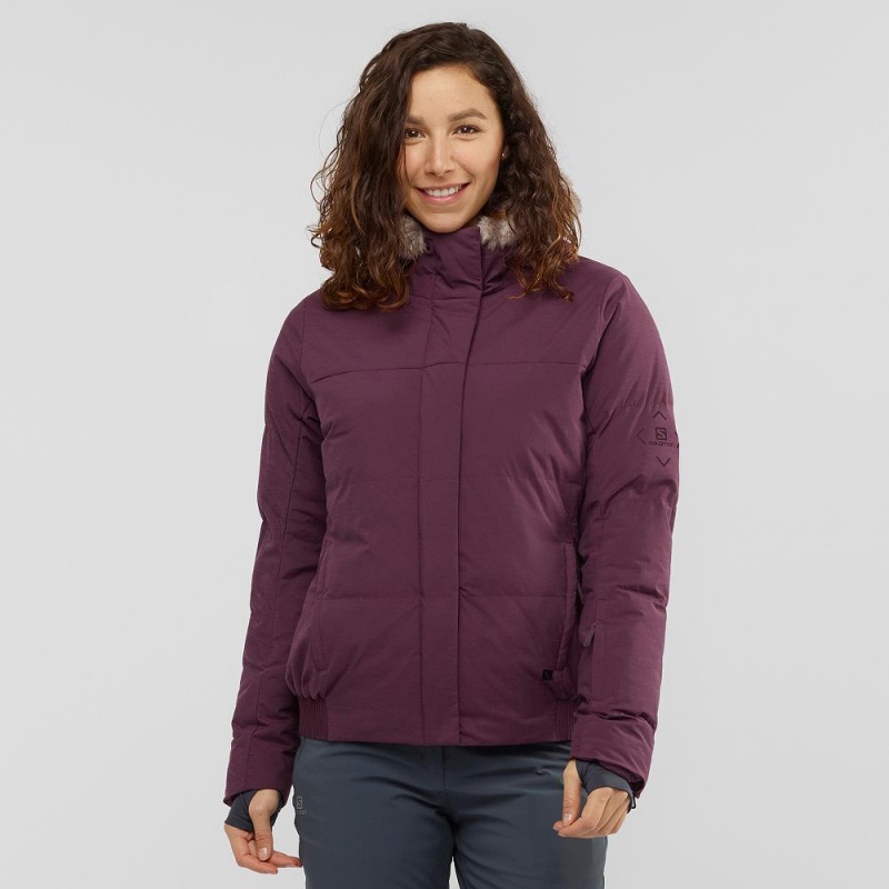 Salomon Snuggly Warm Jacket W Skijacken Damen Lila | 47965-WEZR