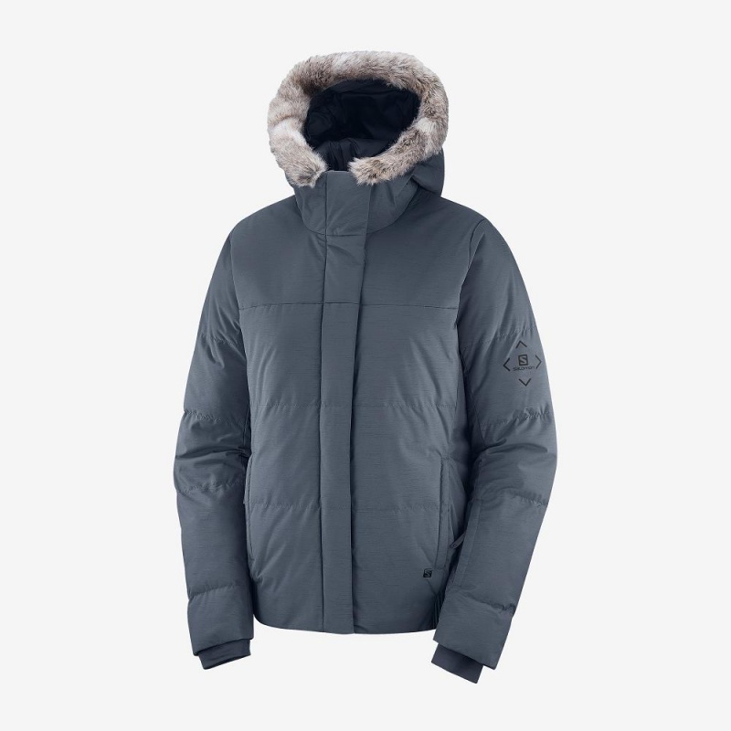 Salomon Snuggly Warm Jacket W Skijacken Damen Gray | 56784-FVKZ