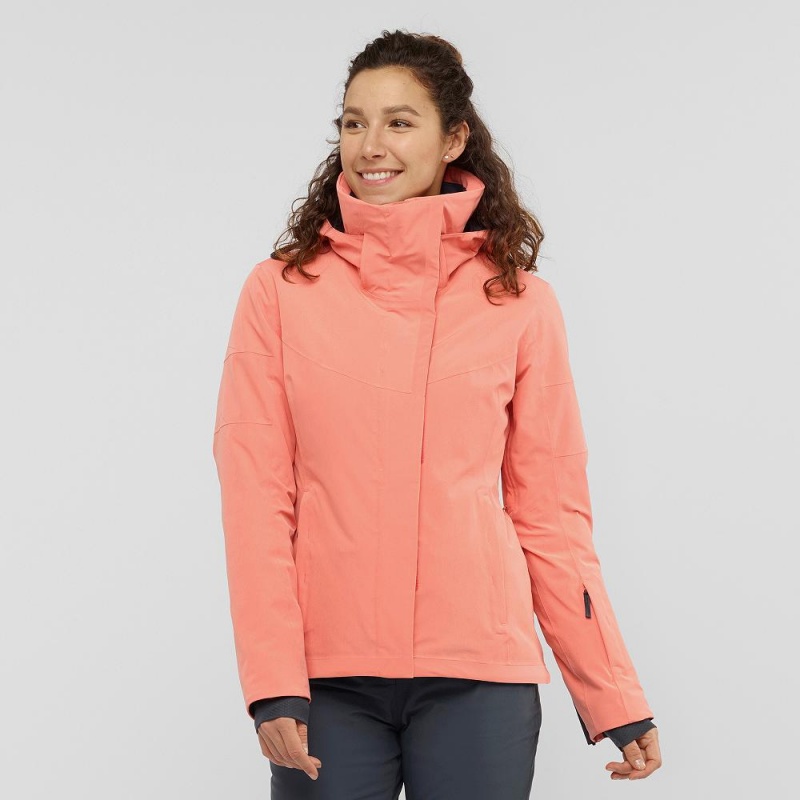 Salomon Speed Skijacken Damen Orange | 46327-RZDE