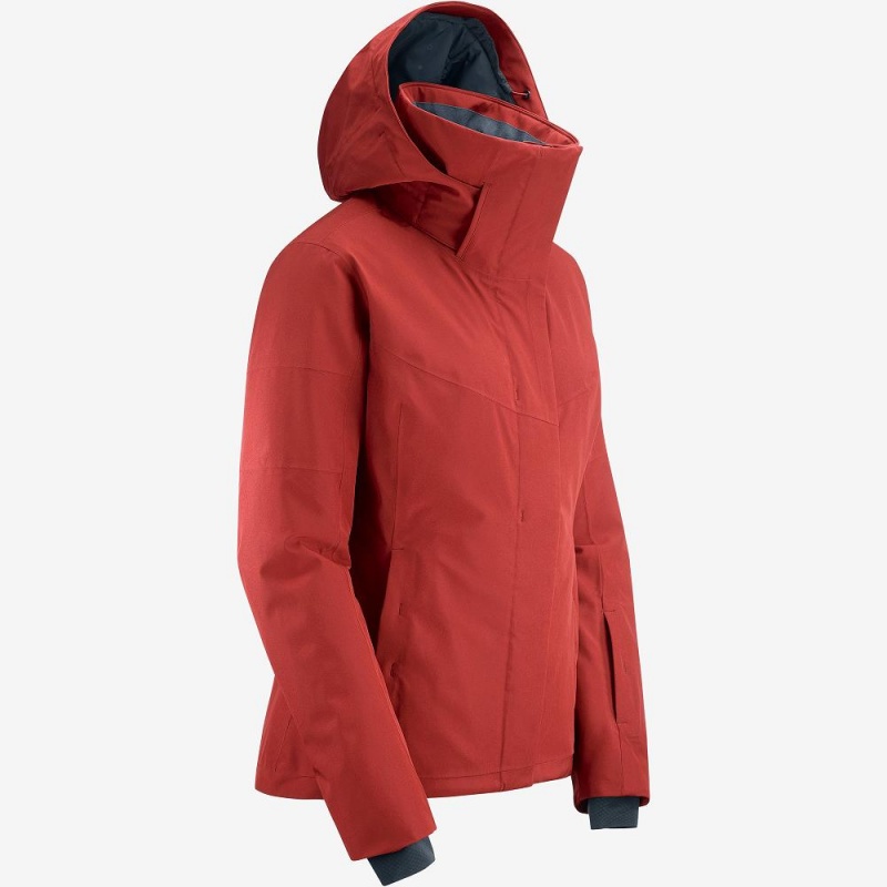 Salomon Speed Skijacken Damen Rot | 97584-ZESR