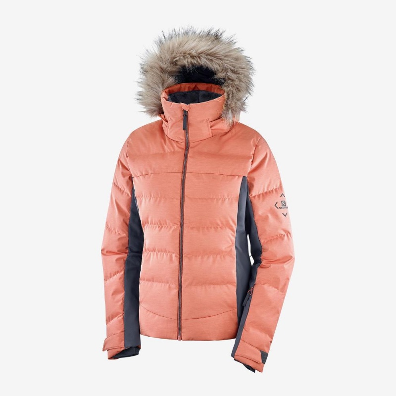 Salomon Stormcozy Skijacken Damen Orange | 67510-HPZM