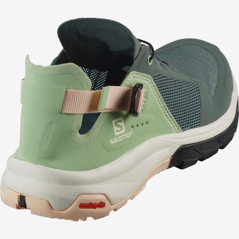 Salomon Tech Amphib 4 W Pantoletten Damen Grün | 09573-SICA