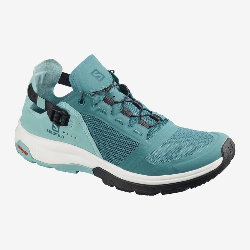 Salomon Tech Amphib 4 W Pantoletten Damen Blau | 43817-QKXU