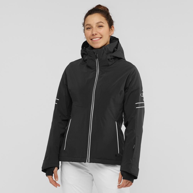 Salomon The Brilliant Jacket W Skijacken Damen Schwarz | 03179-XCDR