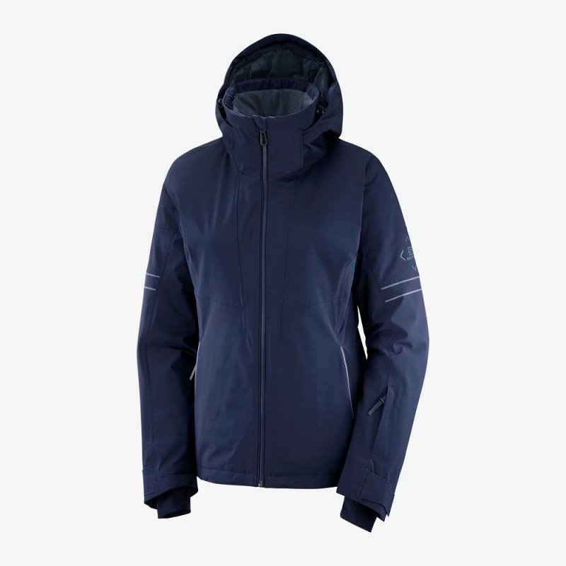 Salomon The Brilliant Jacket W Skijacken Damen Navy | 82564-WYRH