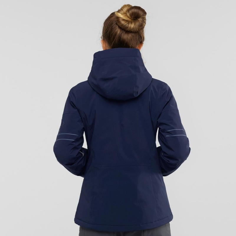 Salomon The Brilliant Jacket W Skijacken Damen Navy | 82564-WYRH