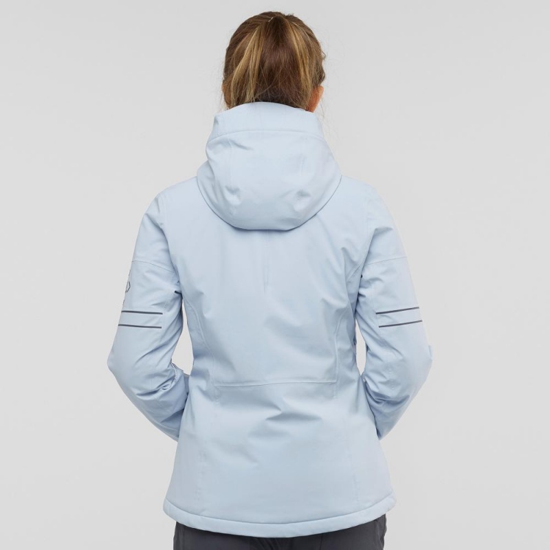 Salomon The Brilliant Jacket W Skijacken Damen Blau | 31895-BRFG