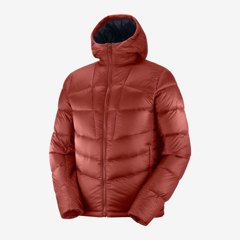 Salomon Transition Down Hoodie M Jacke Herren Rot | 61235-XCIT