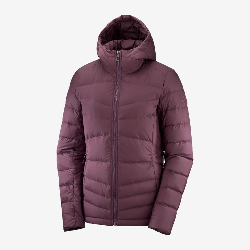 Salomon Transition Down Hoodie W Jacke Damen Lila | 60783-HTZI