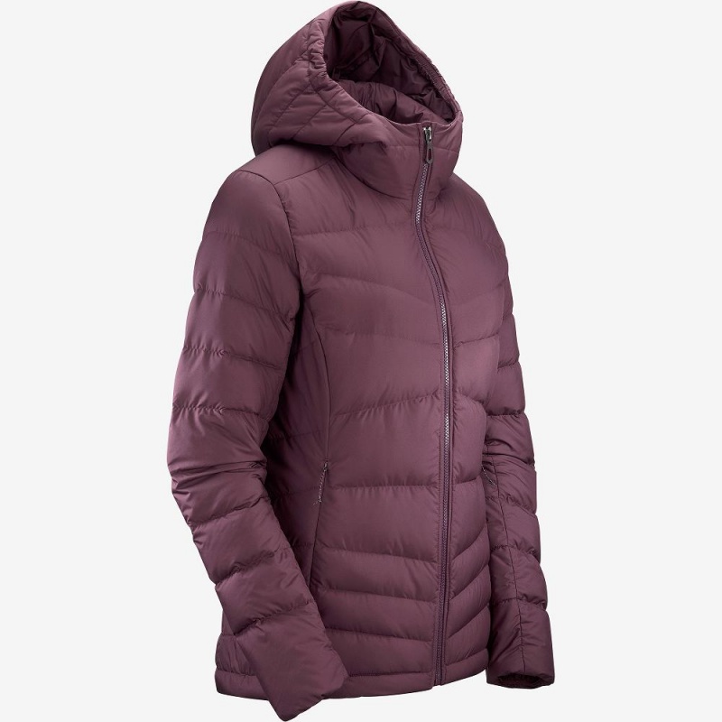 Salomon Transition Down Hoodie W Jacke Damen Lila | 60783-HTZI