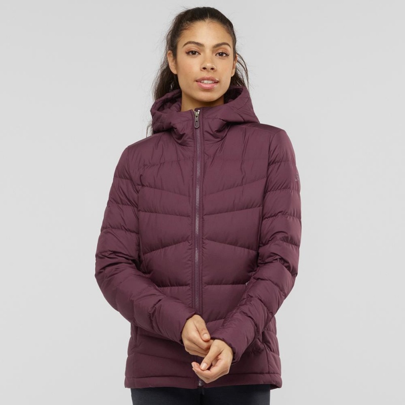 Salomon Transition Down Hoodie W Jacke Damen Lila | 60783-HTZI