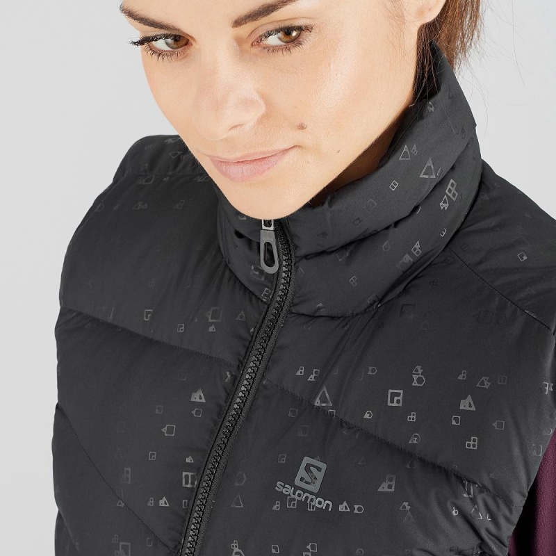 Salomon Transition Down Vest W Jacke Damen Schwarz | 71923-YJOL