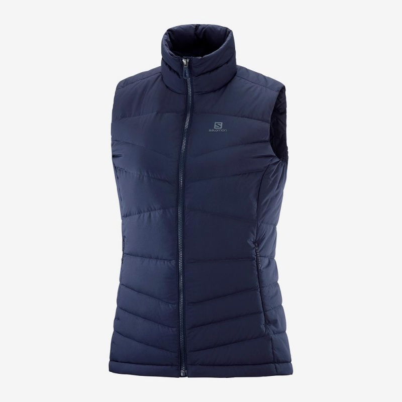 Salomon Transition Down Vest W Jacke Damen Navy | 69184-DNBJ