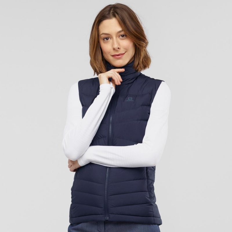 Salomon Transition Down Vest W Jacke Damen Navy | 69184-DNBJ