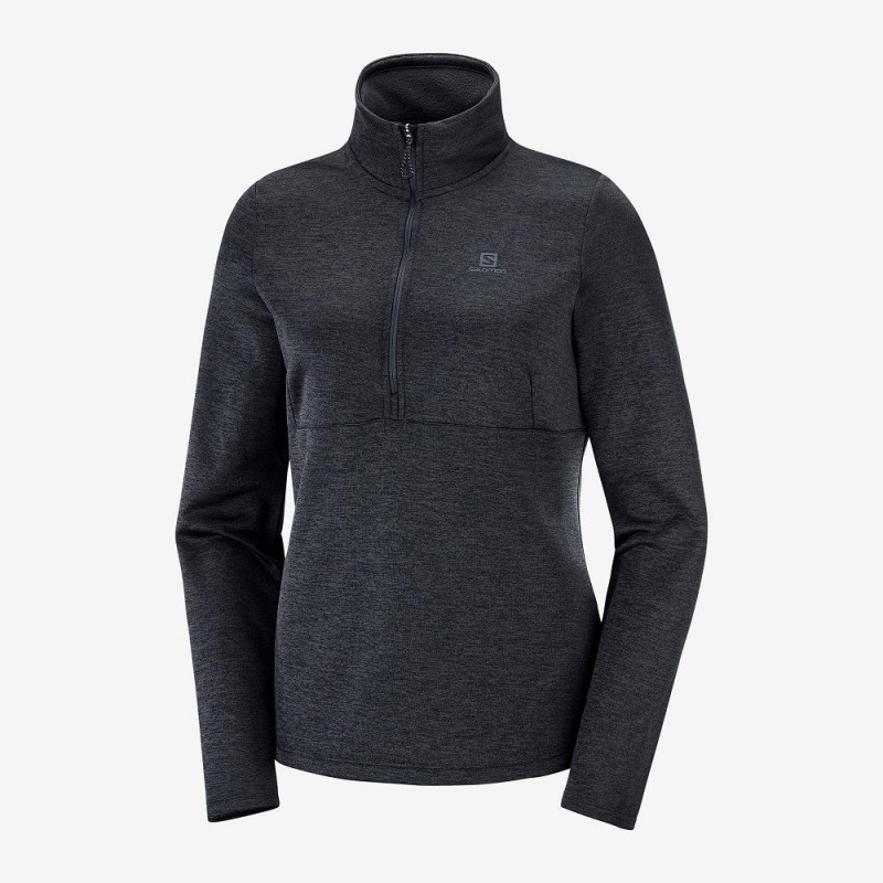 Salomon Transition Half Zip W Skijacken Damen Schwarz | 86721-LSAN