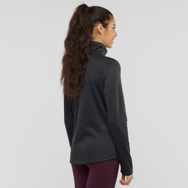 Salomon Transition Half Zip W Skijacken Damen Schwarz | 86721-LSAN