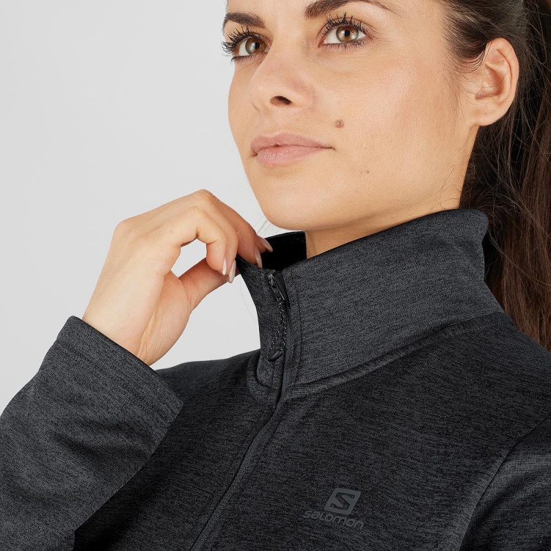 Salomon Transition Half Zip W Skijacken Damen Schwarz | 86721-LSAN