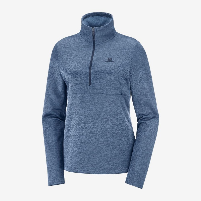 Salomon Transition Half Zip W Skijacken Damen Navy | 96045-GNHI