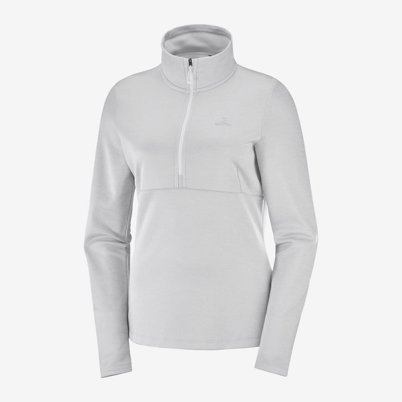 Salomon Transition Half Zip W Skijacken Damen Weiß | 93260-RBPQ