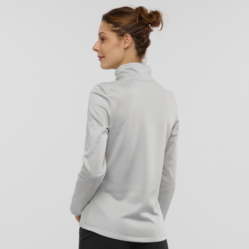 Salomon Transition Half Zip W Skijacken Damen Weiß | 93260-RBPQ