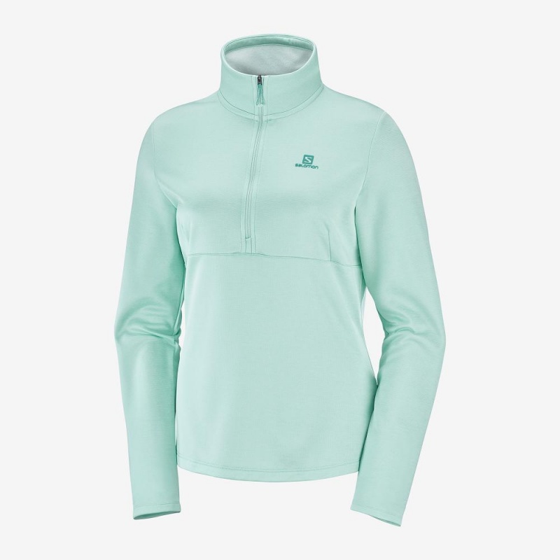 Salomon Transition Half Zip W Skijacken Damen Grün | 72865-HWCT