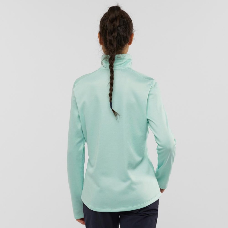 Salomon Transition Half Zip W Skijacken Damen Grün | 72865-HWCT