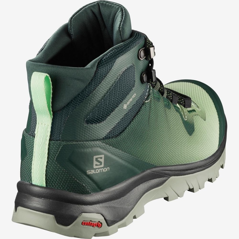 Salomon Vaya Mid Gore-Tex Wanderstiefel Damen Grün | 60178-RNDK