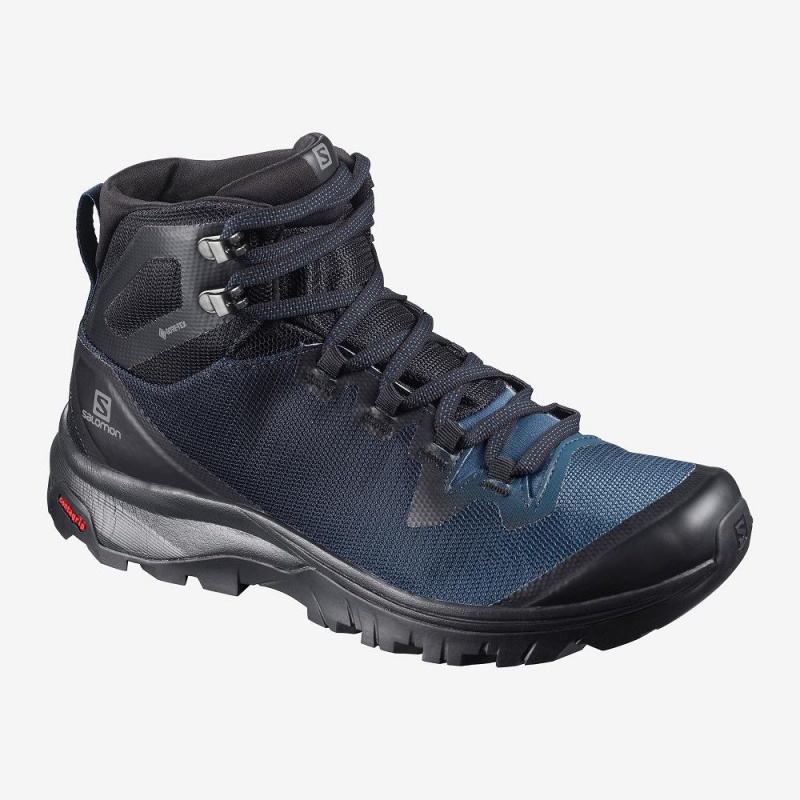 Salomon Vaya Mid Gore-Tex Wanderstiefel Damen Schwarz | 04369-DJWX