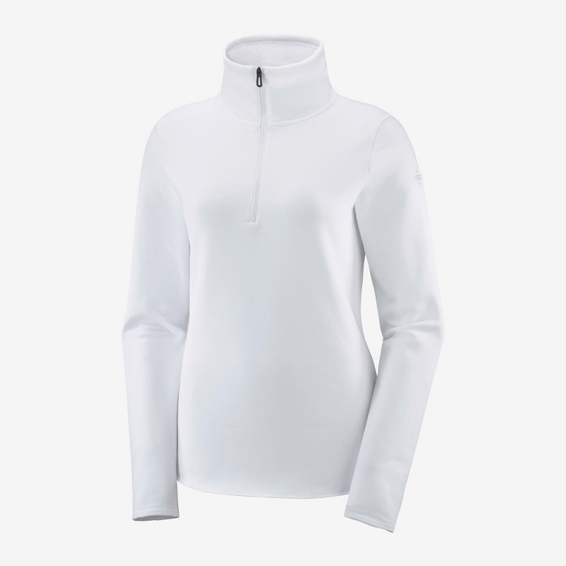 Salomon Warm Ambition Half Zip W Skijacken Damen Weiß | 27094-FXHR