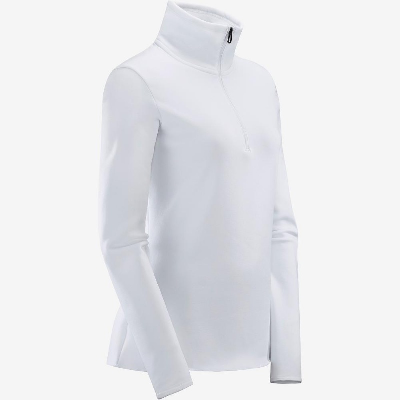 Salomon Warm Ambition Half Zip W Skijacken Damen Weiß | 27094-FXHR