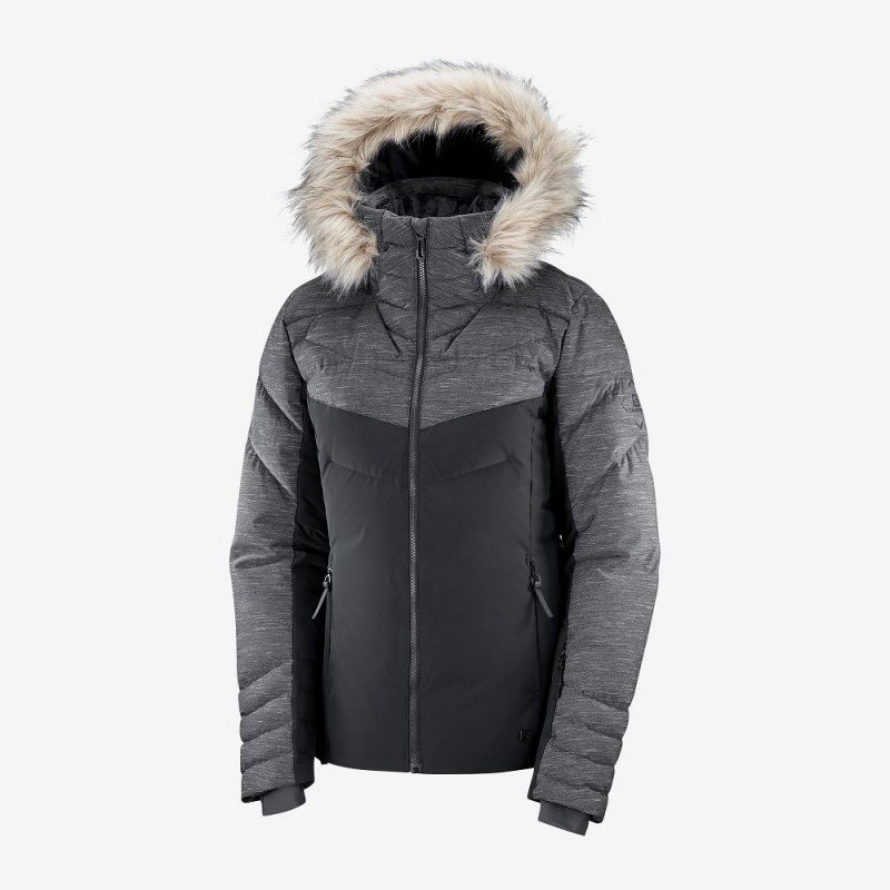 Salomon Warm Ambition Jacket W Skijacken Damen Schwarz | 69043-TWQD