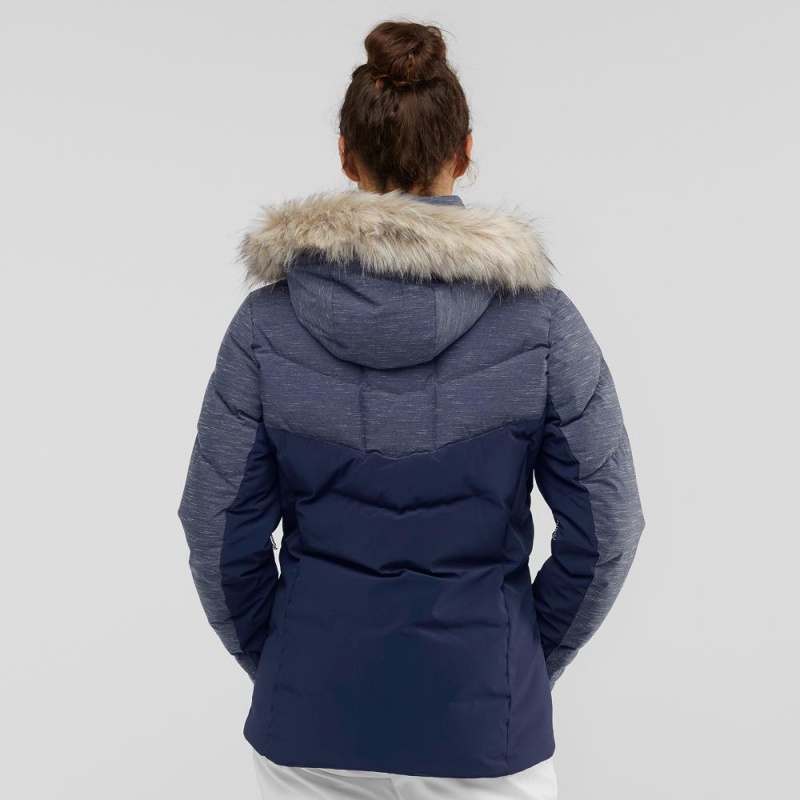 Salomon Warm Ambition Jacket W Skijacken Damen Navy | 19236-JPWY