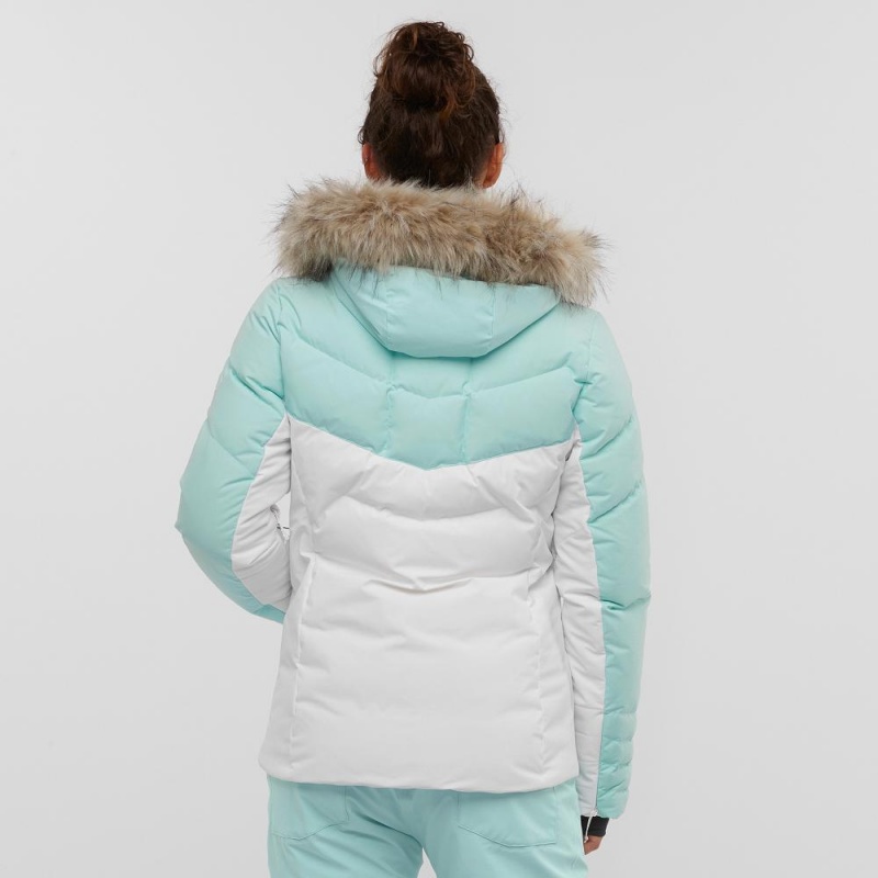 Salomon Warm Ambition Jacket W Skijacken Damen Weiß | 80341-ODZA