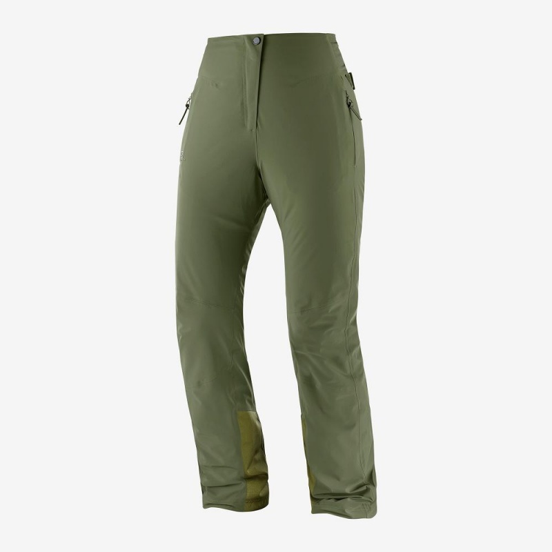 Salomon Warm Ambition W Hose Damen Grün | 26493-IZFB