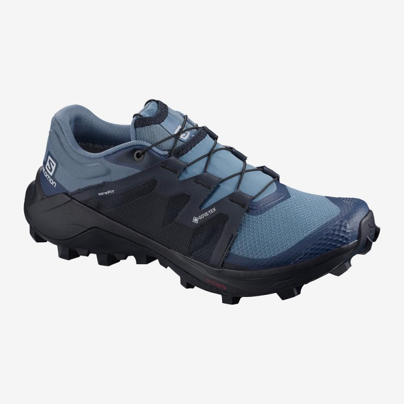 Salomon Wildcross Gtx Trailrunning Schuhe Damen Blau | 07945-MCXJ