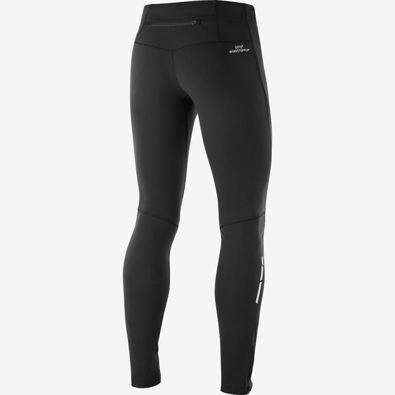 Salomon Windstopper Tight M Strumpfhose Herren Schwarz | 52196-QKUT