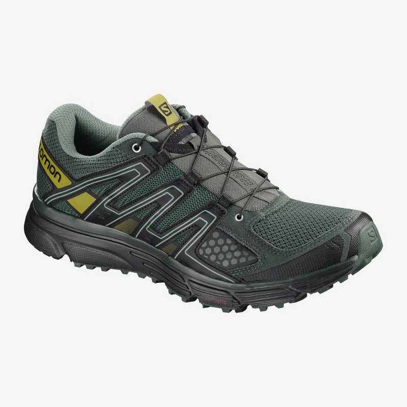 Salomon X-Mission 3 Trailrunning Schuhe Herren Grün | 73420-PIJG