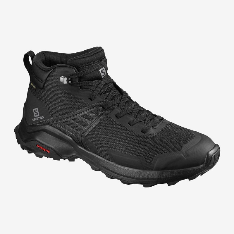 Salomon X Raise Mid Gore-Tex Wanderstiefel Herren Schwarz | 68354-DRSQ